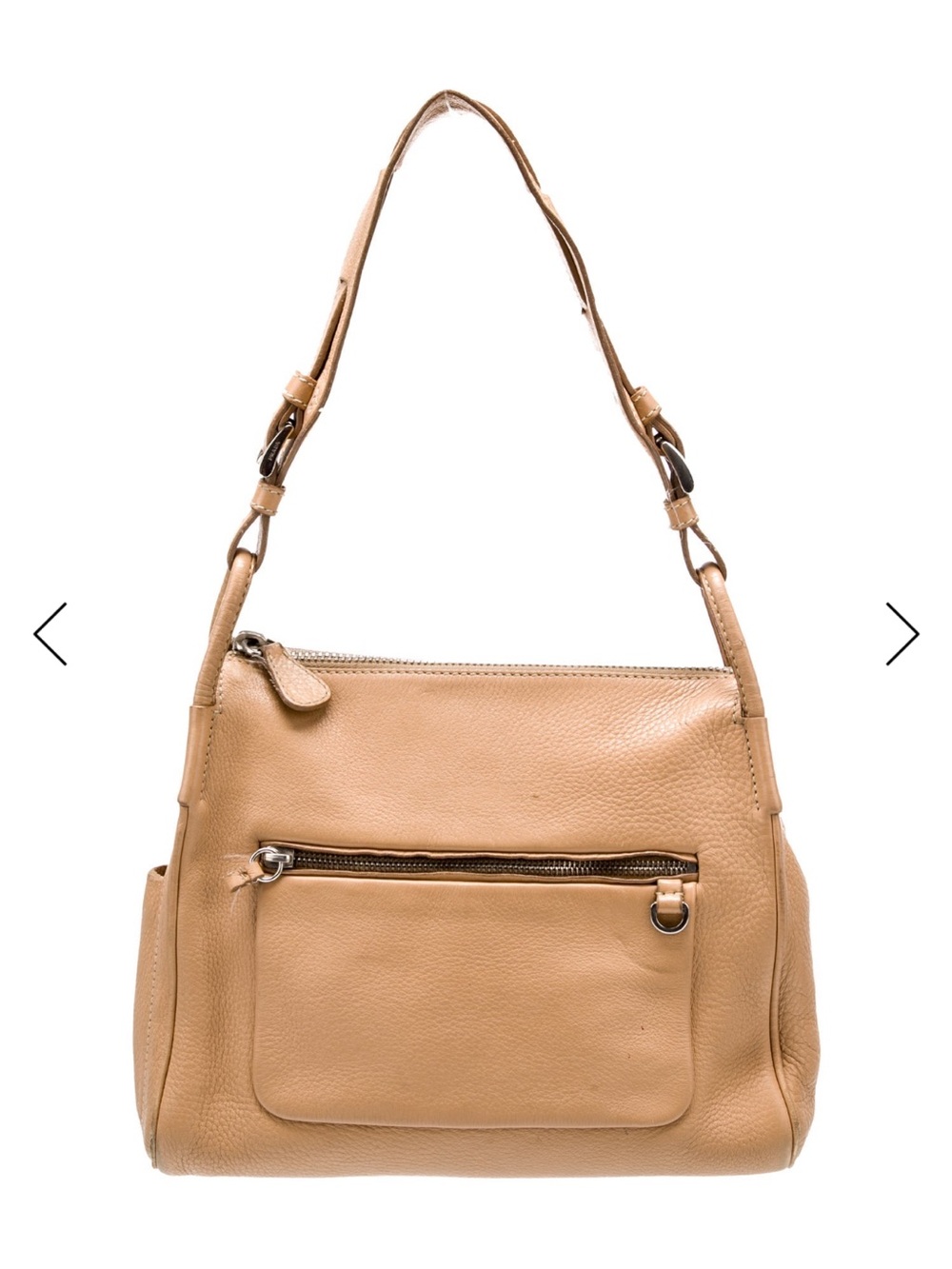 Vintage Prada Tan Leather Shoulder Bag